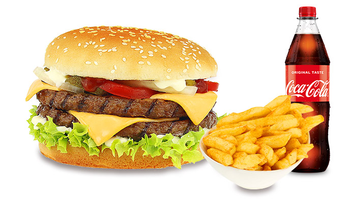 Produktbild Double Burger Menü