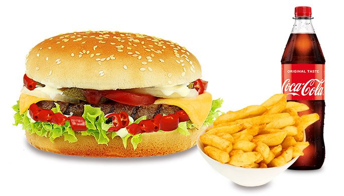 Produktbild Hot Chili Burger Menü